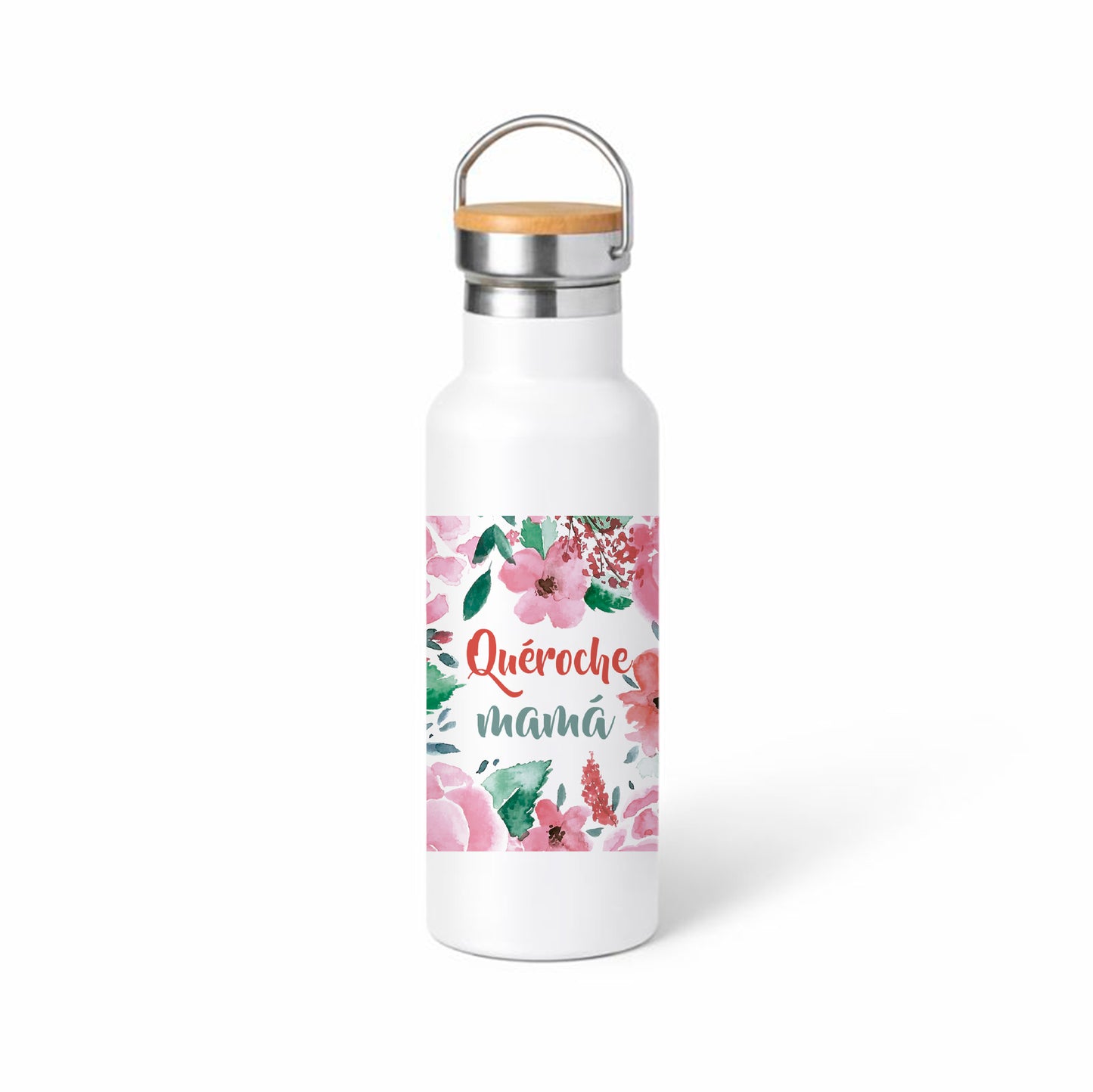 Botella térmica floral para mamá 500 ml – “Quiéroche mamá”