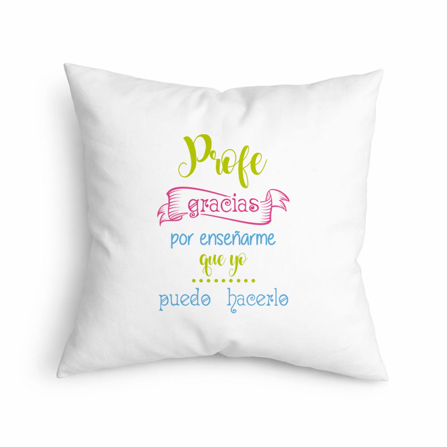 Cojín para Profe “Gracias por enseñarme” – Regalo Especial Profesor