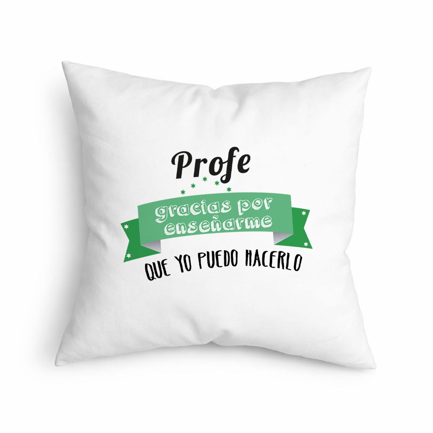 Cojín Inspirador para Profe – Gracias por Enseñarme que Puedo Lograrlo