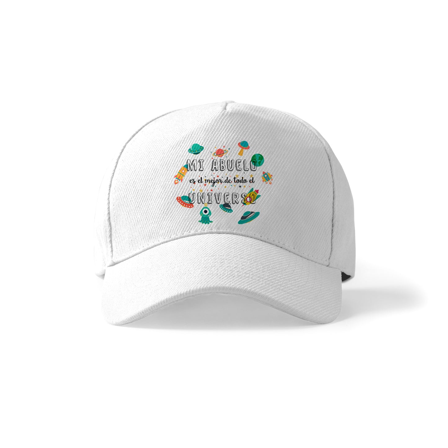 Gorra para abuelo con diseño espacial “El mejor abuelo del universo”