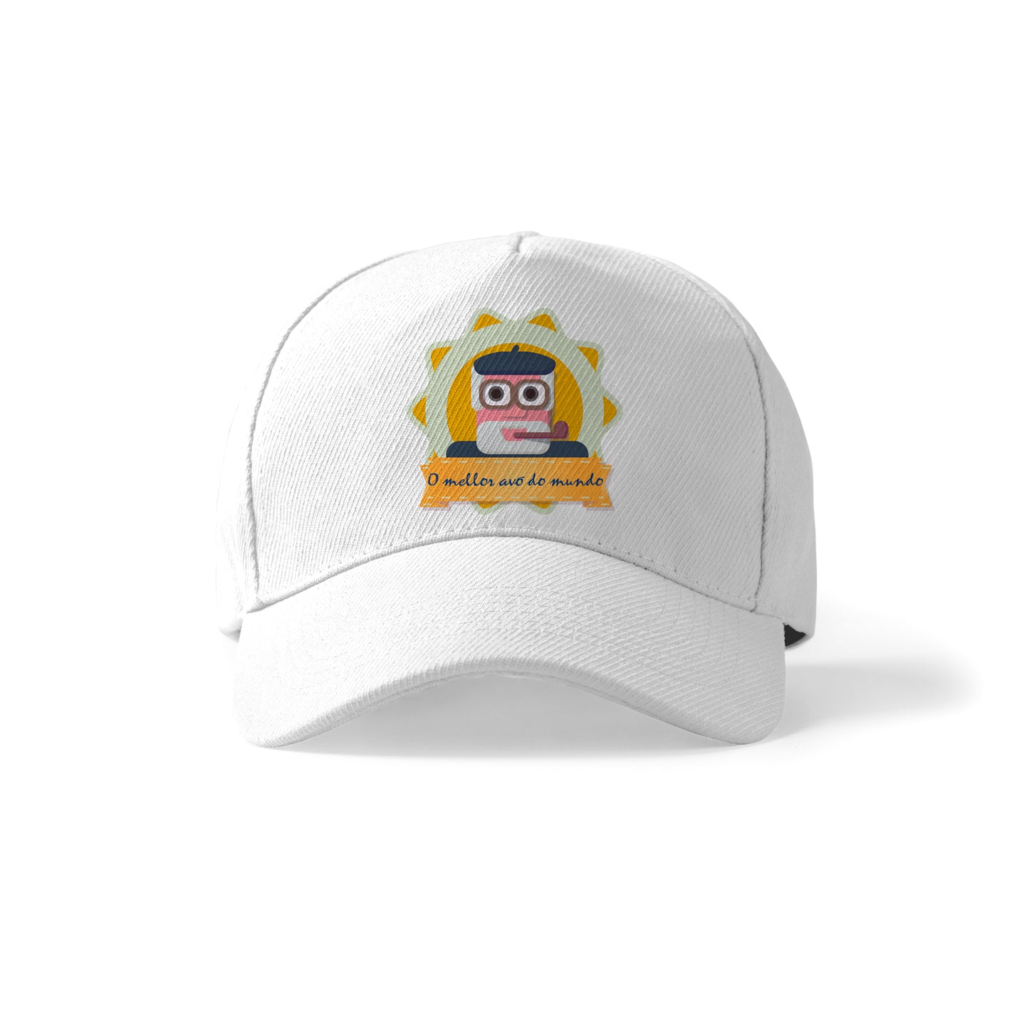 Gorra para avó con diseño divertido “O mellor avó do mundo”