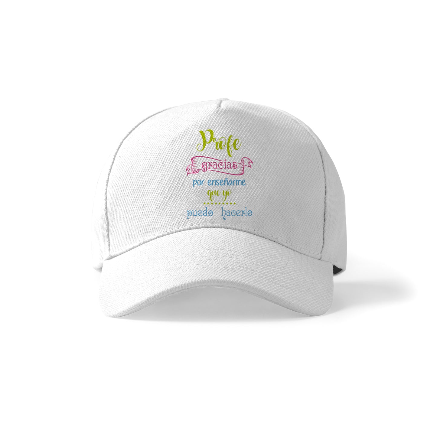 Gorra para profesora con frase “Gracias por enseñarme que yo puedo hacerlo”