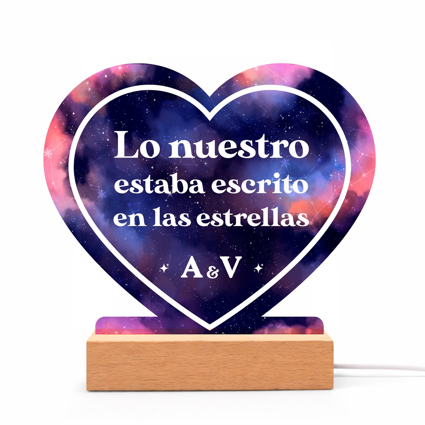 Lámpara LED calendario personalizada con foto