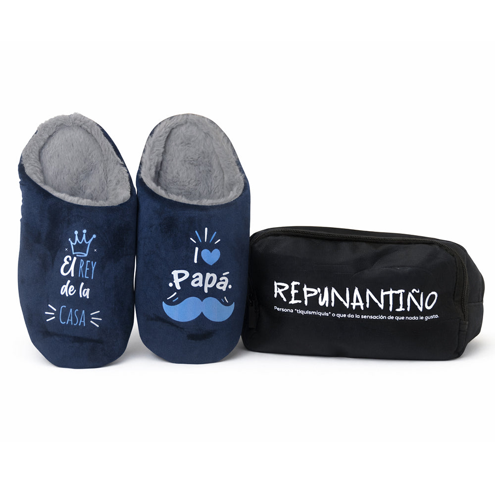 Pack regalo para papá con zapatillas y neceser original