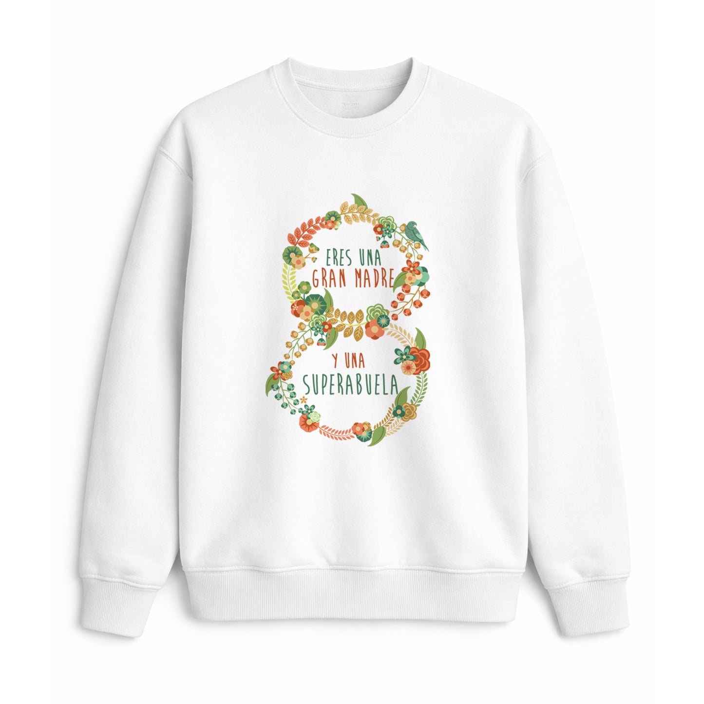 Sudadera para madre y abuela con frase especial floral