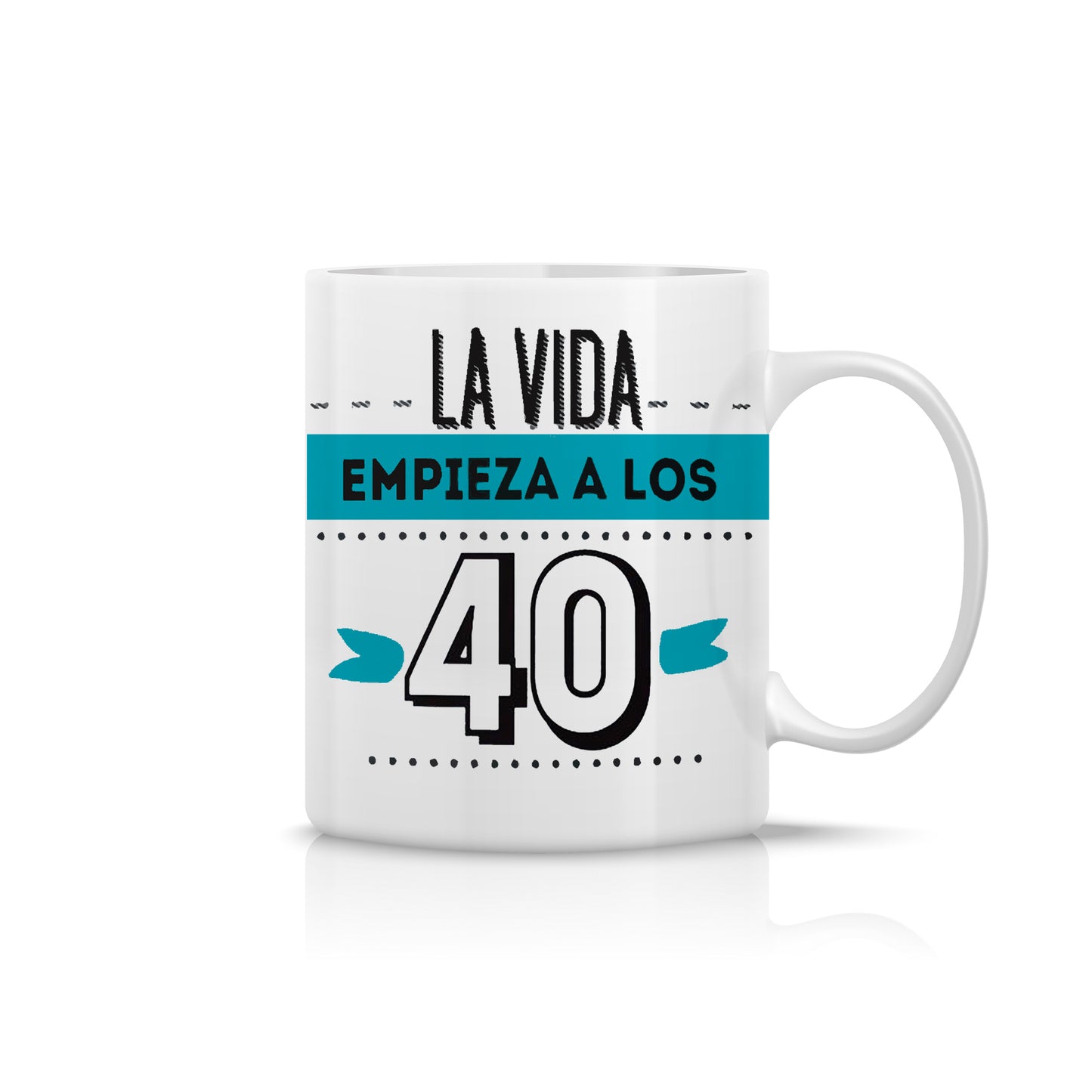 Taza de cumpleaños “La vida empieza a los 40”