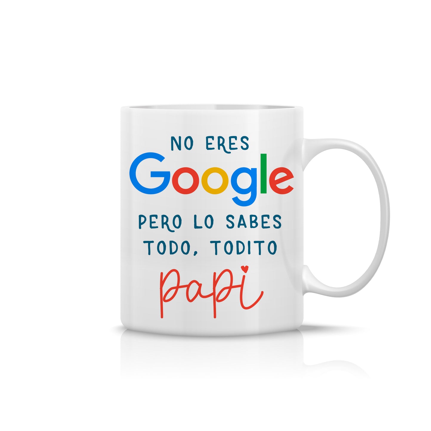 Taza “No eres Google, pero lo sabes todo, todito papi” – Regalo Divertido para Papá