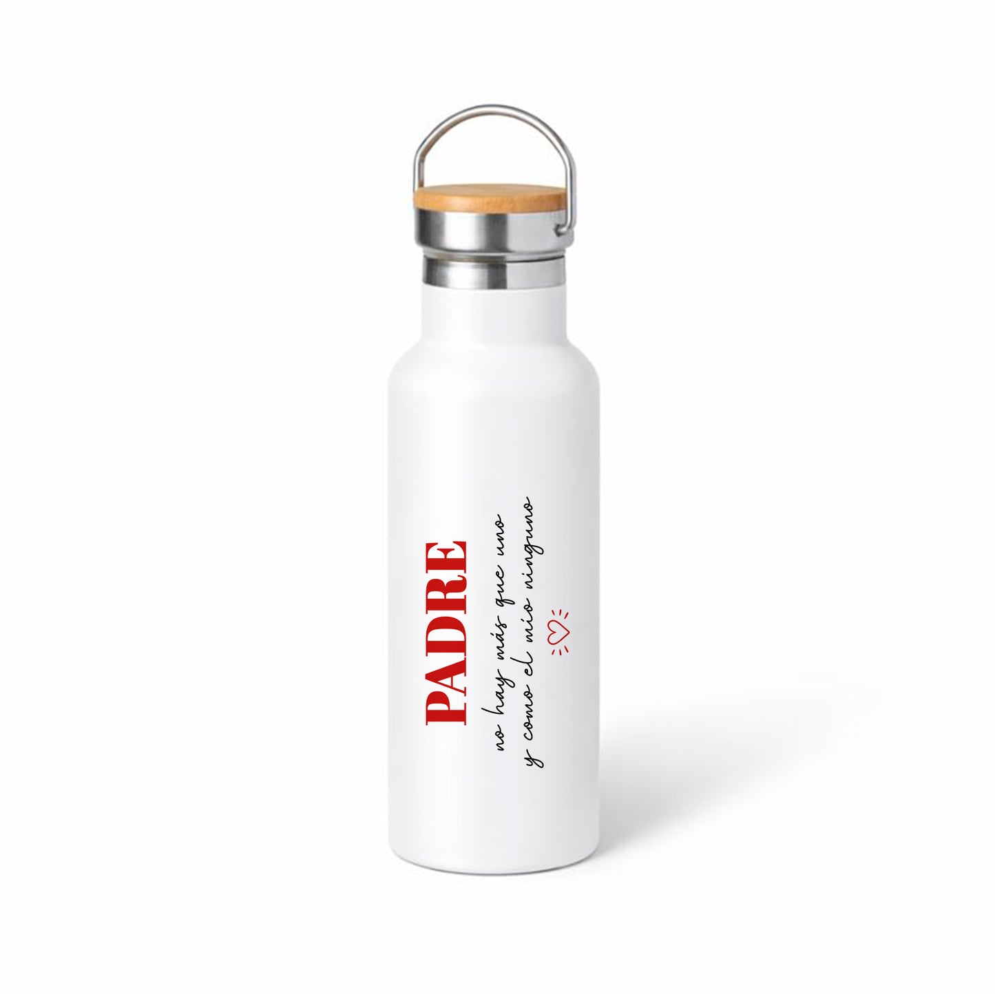 Termo 500 ml “Padre, como el mío ninguno” – Diseño tipográfico vertical