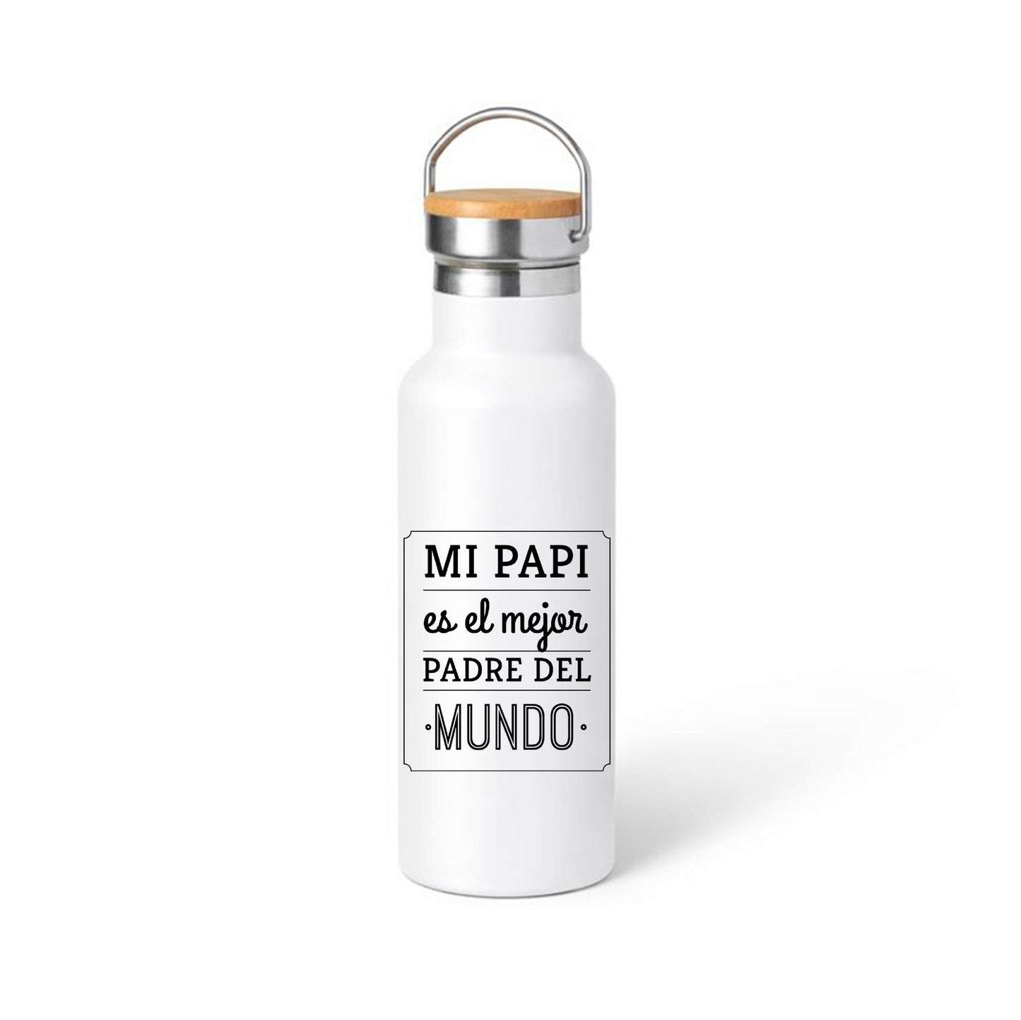 Termo 500 ml para papi “El mejor padre del mundo” – Diseño minimal