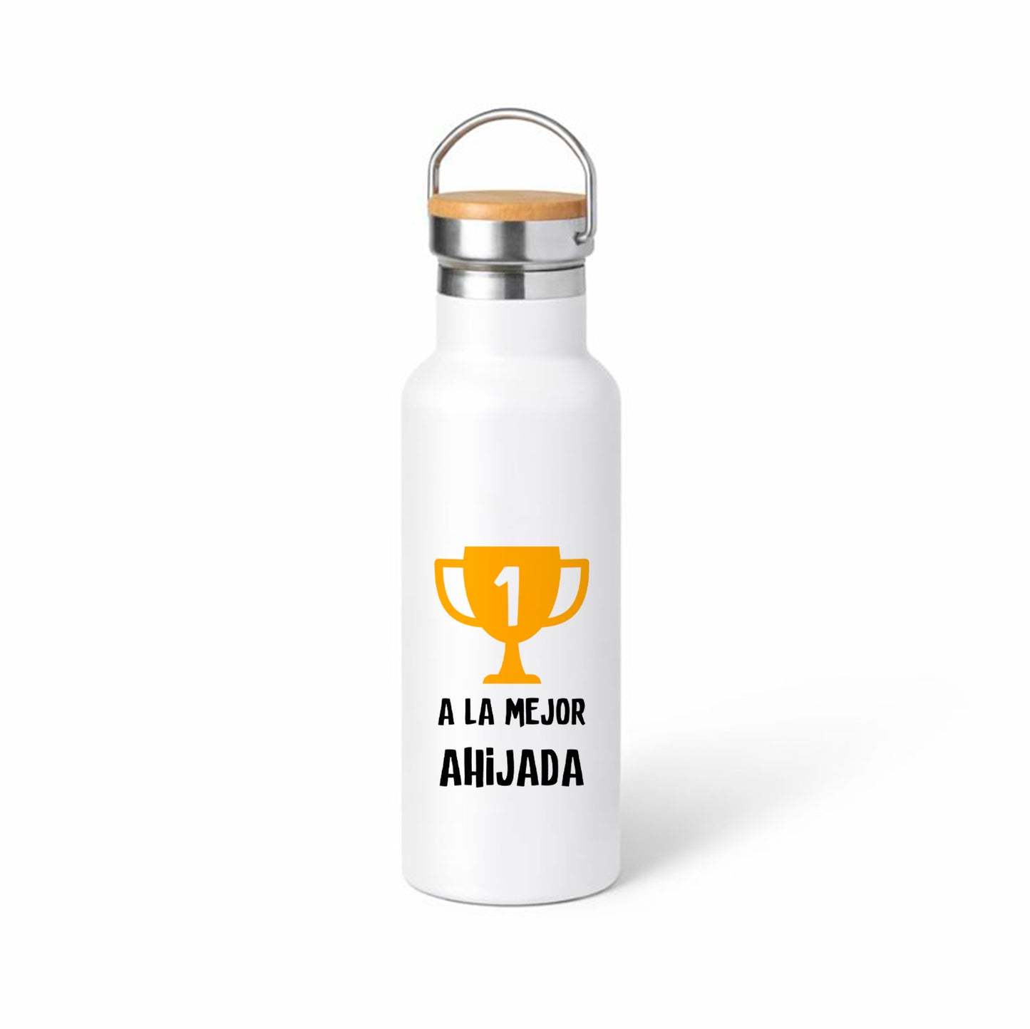 Termo “A la mejor ahijada” – diseño trofeo número 1 (regalo padrino/madrina)