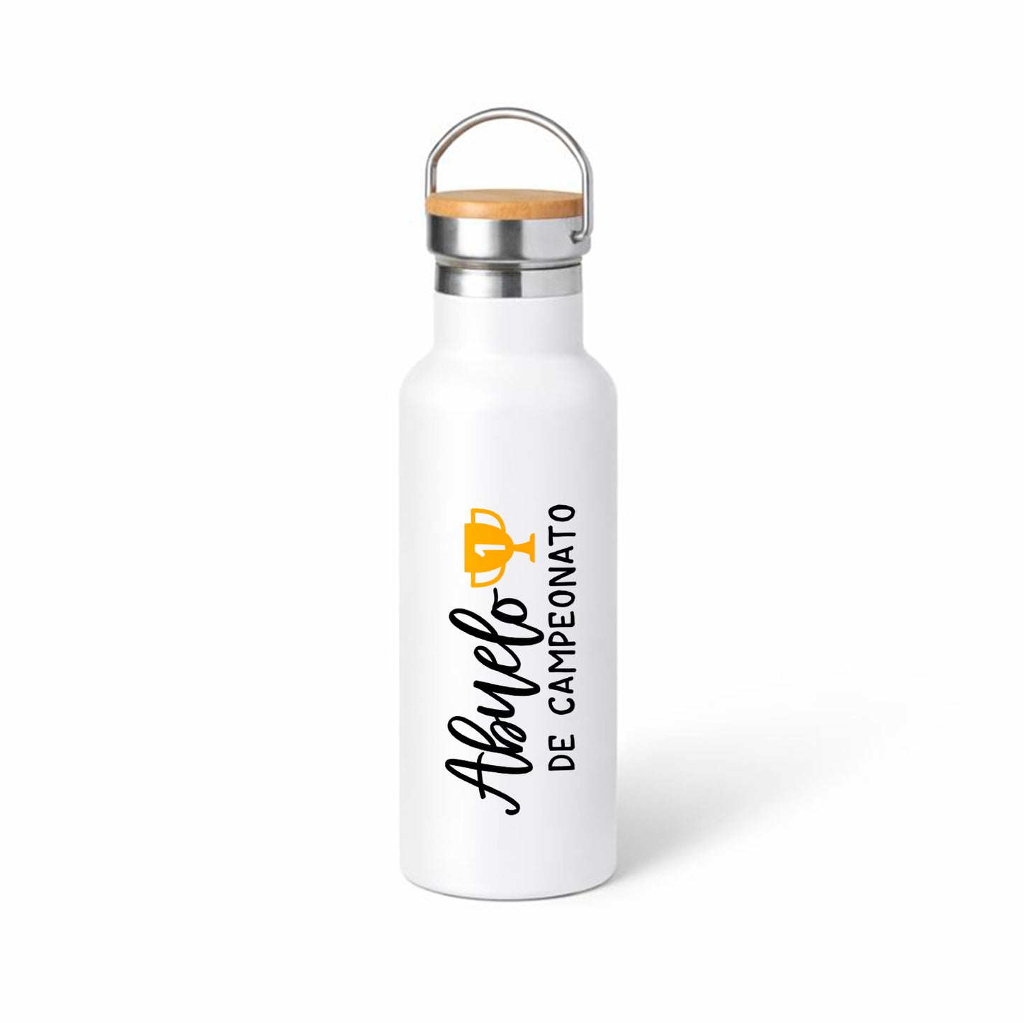Termo personalizado para abuelo con nombre “de campeonato” – diseño vertical