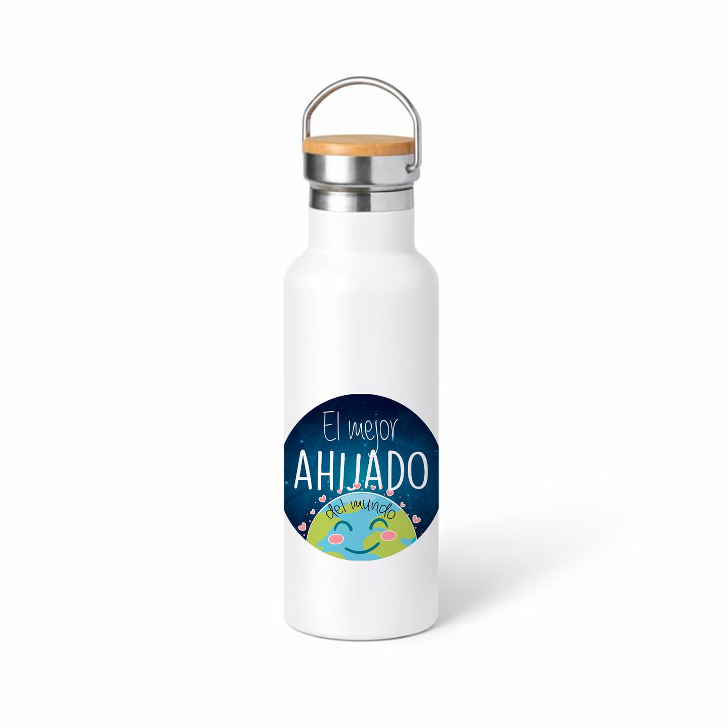 Termo “El mejor ahijado del mundo” – diseño cute con planeta y corazones