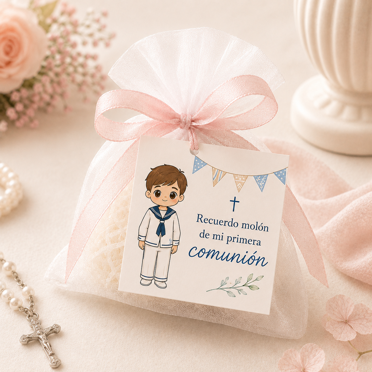 Etiqueta para detalles de comunion chico