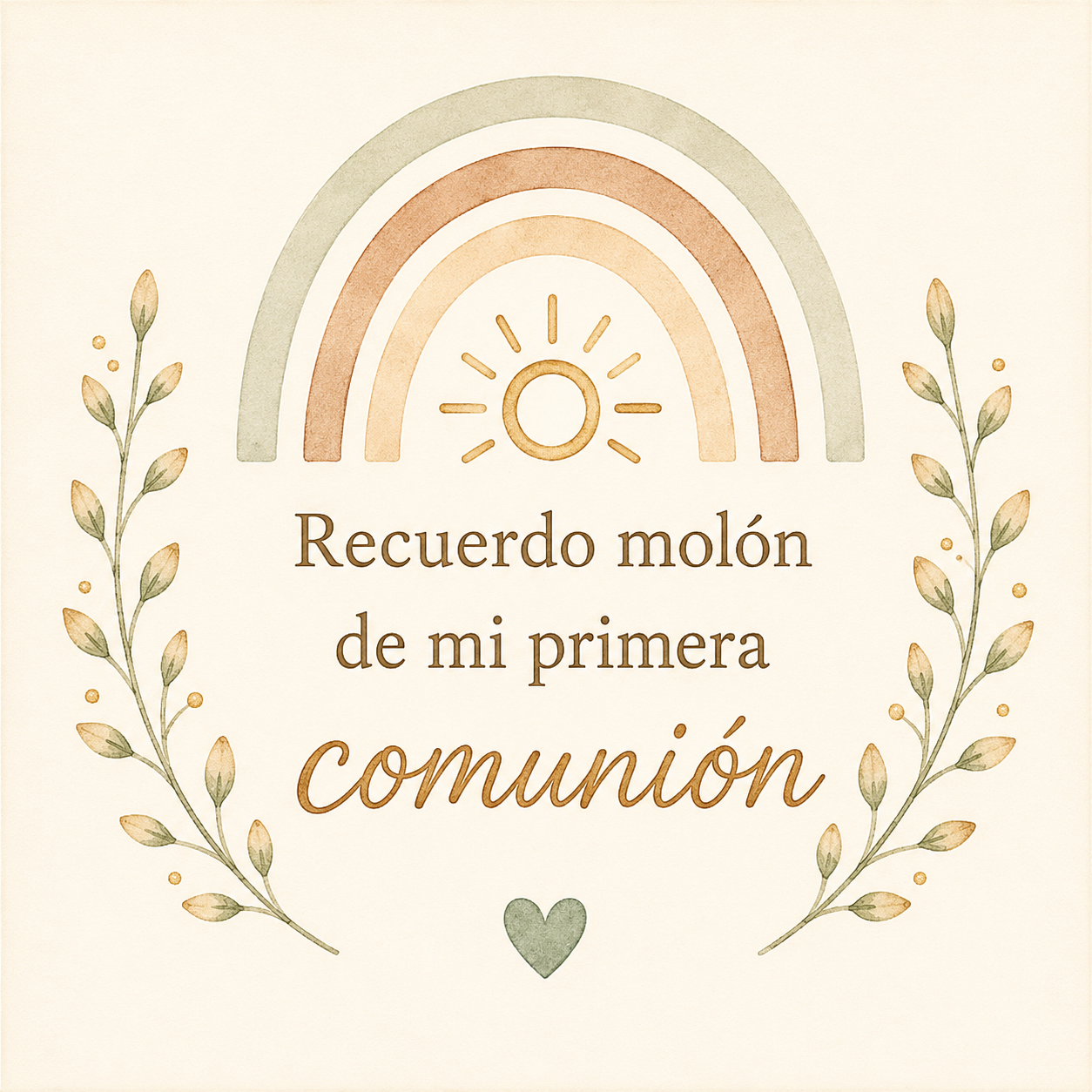 Etiqueta para detalles de comunion chico