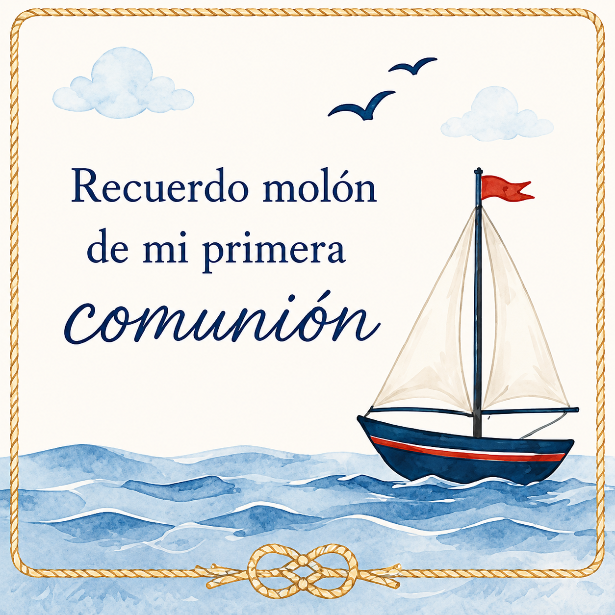Etiqueta para detalles de comunion chico
