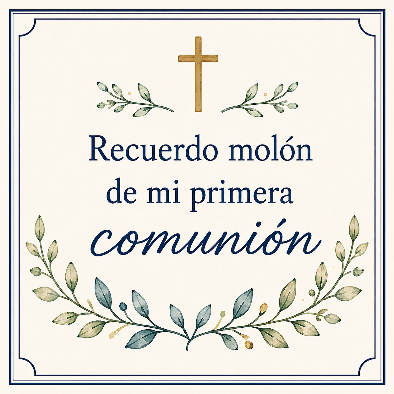 Etiqueta para detalles de comunion chico