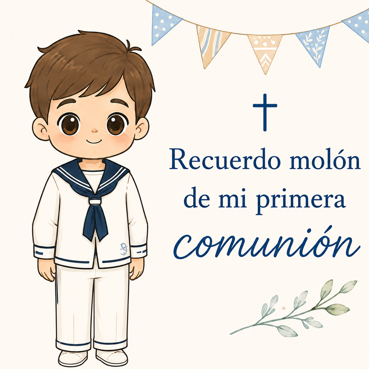 Etiqueta para detalles de comunion chico