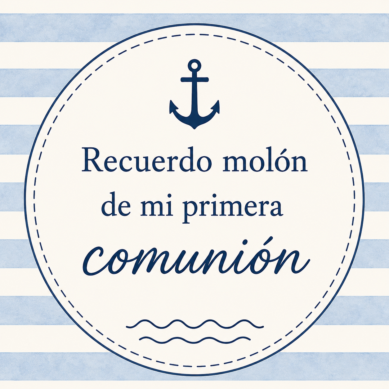 Etiqueta para detalles de comunion chico