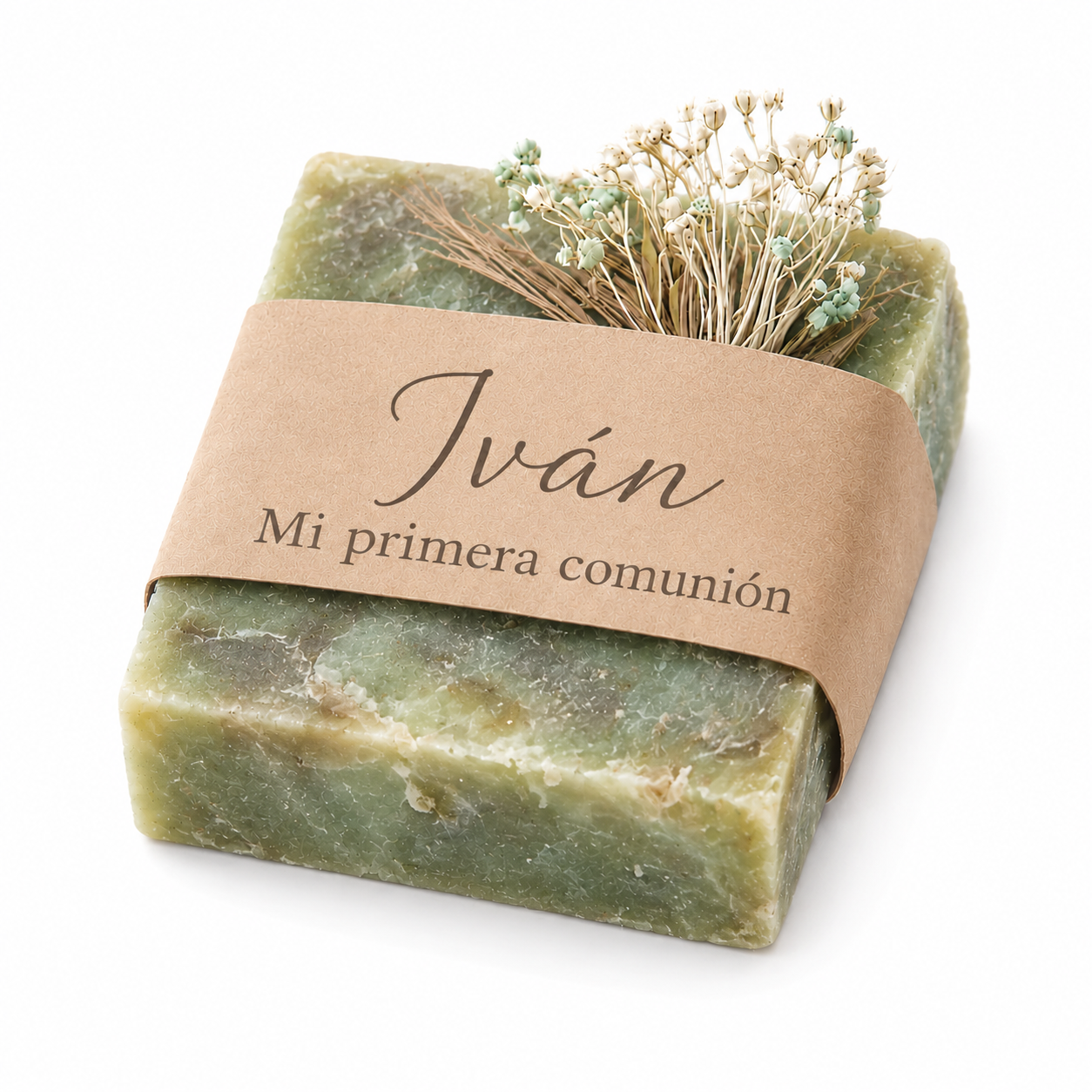 Jabón personalizado para comunión con nombre | Detalle original para invitados