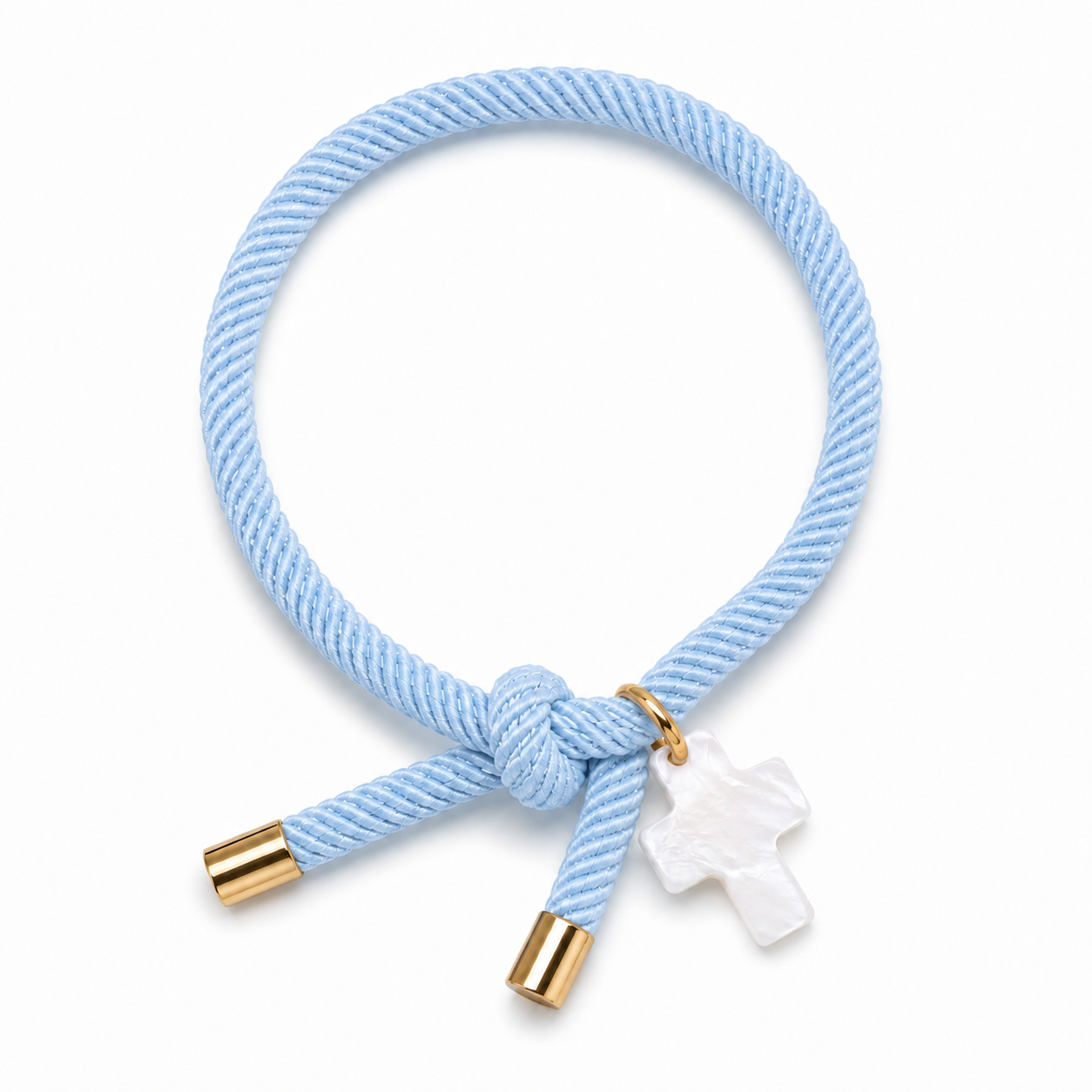 Pulsera de comunión con cruz de nácar niño