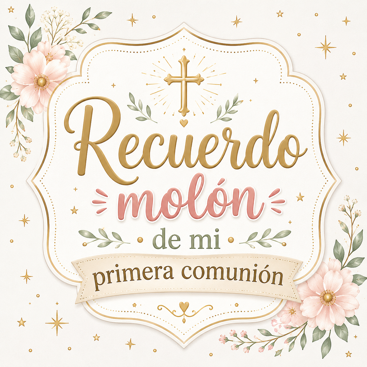 Etiqueta para detalles de comunion