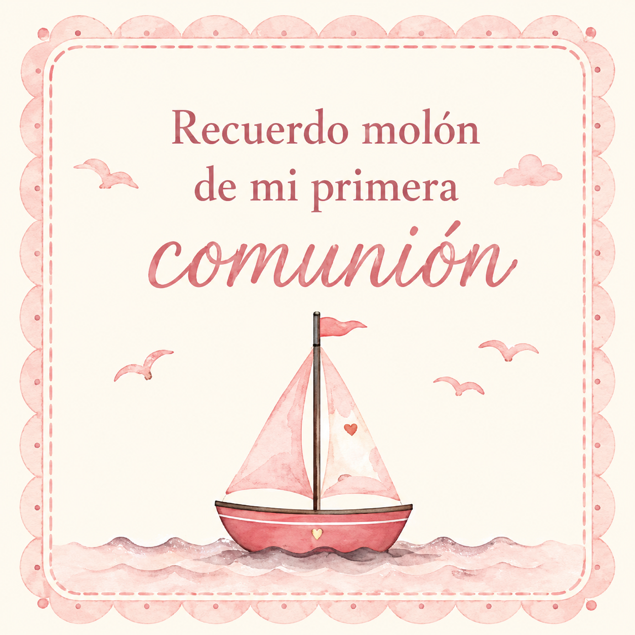 Etiqueta para detalles de comunion