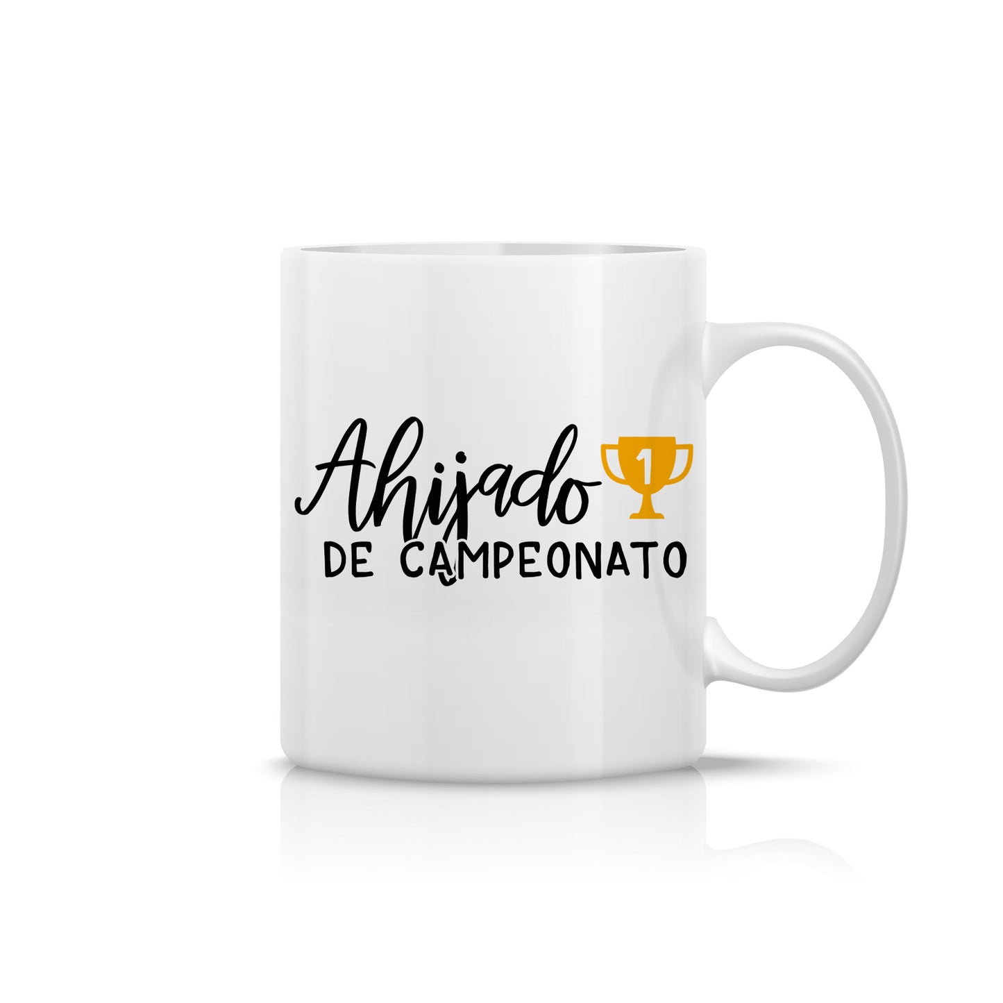 Taza para ahijado “Ahijado de campeonato” con trofeo – Regalo original