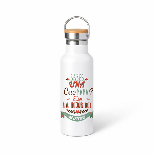 Bidón térmico para mamá 500 ml acero inoxidable – “Eres la mejor del mundo”