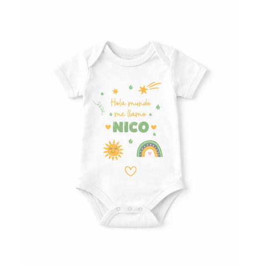 Body de bebé personalizado de manga corta