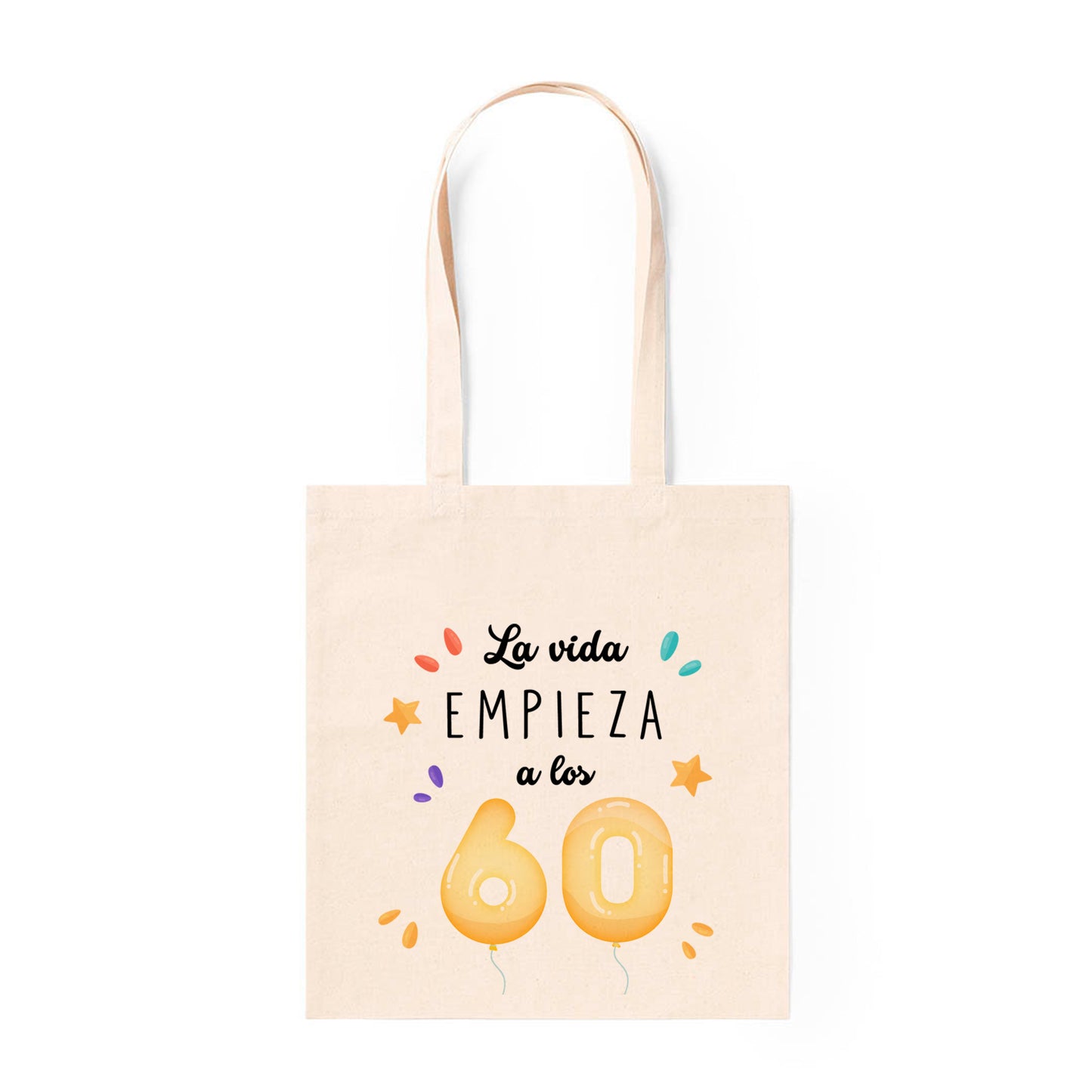 Bolsa tote de cumpleaños con diseño festivo