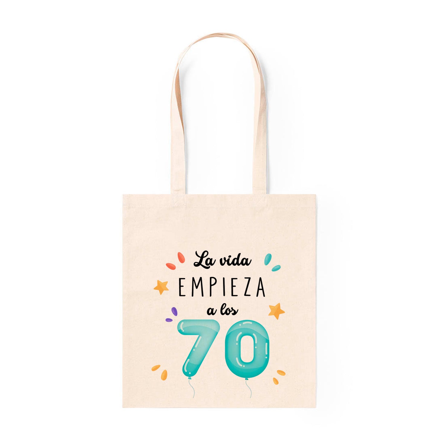 Bolsa tote de cumpleaños con diseño festivo