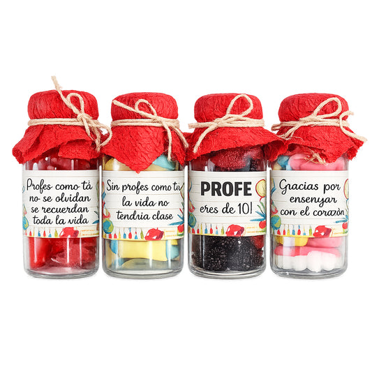 Botes de chuches para profe con diseño especial