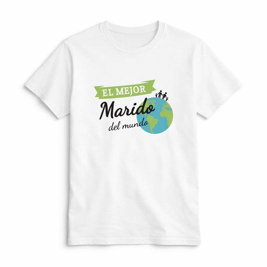 Camiseta El Mejor Marido del Mundo con Planeta