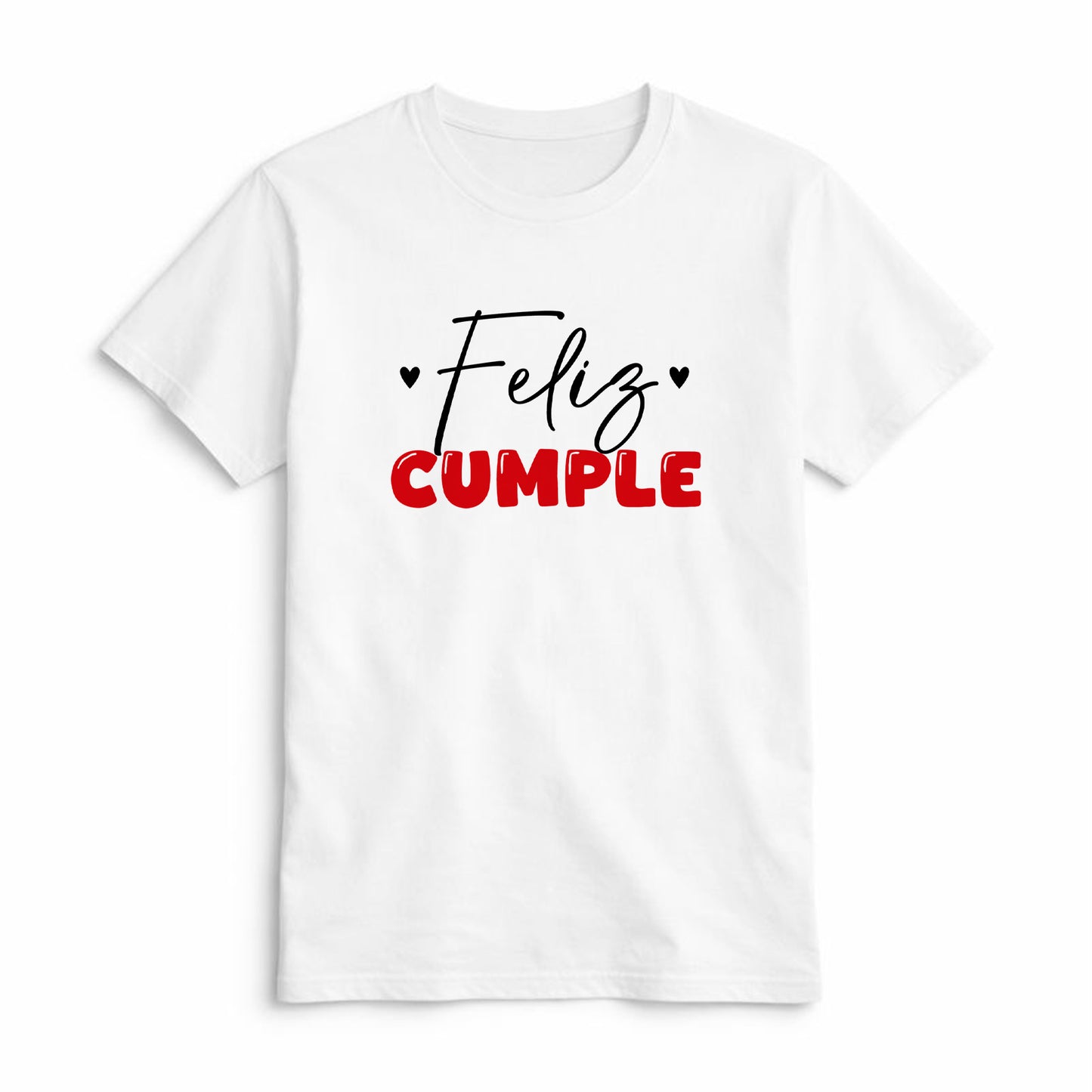 Camiseta Feliz Cumple con Corazones