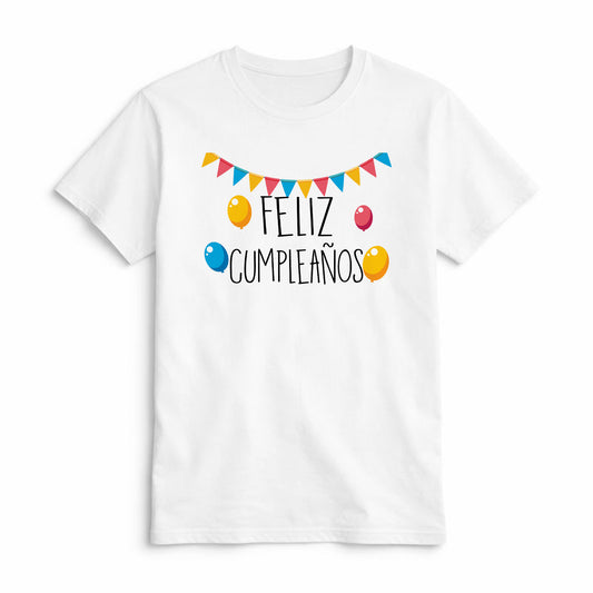 Camiseta Feliz Cumpleaños con Globos