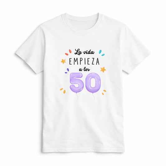 Camiseta La Vida Empieza a los 50