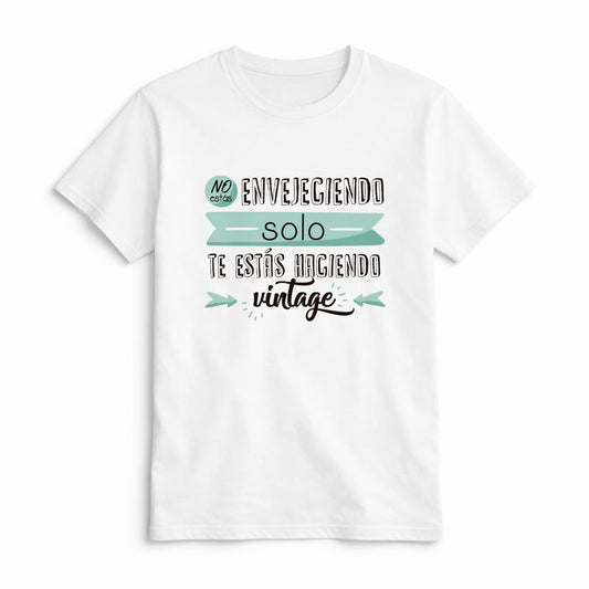 Camiseta No Estás Envejeciendo Solo Te Estás Haciendo Vintage Azul