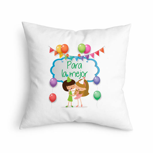 Cojín de Cumpleaños Para la Mejor con Diseño Infantil