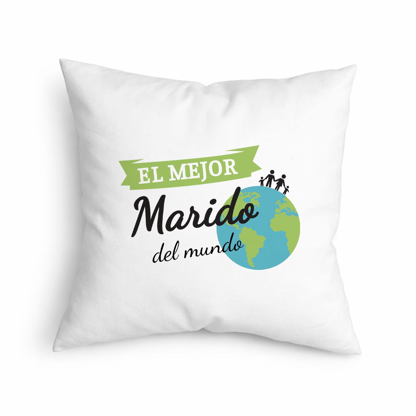 Cojín El Mejor Marido del Mundo con Diseño de Planeta