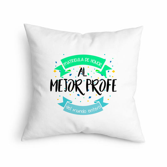 Cojín “Matrícula de Honor al Mejor Profe” – Regalo Original para Profesor