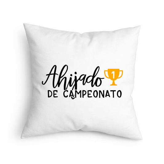 Cojín Regalo Bonito para Ahijado con Frase Única “Ahijado de Campeonato”