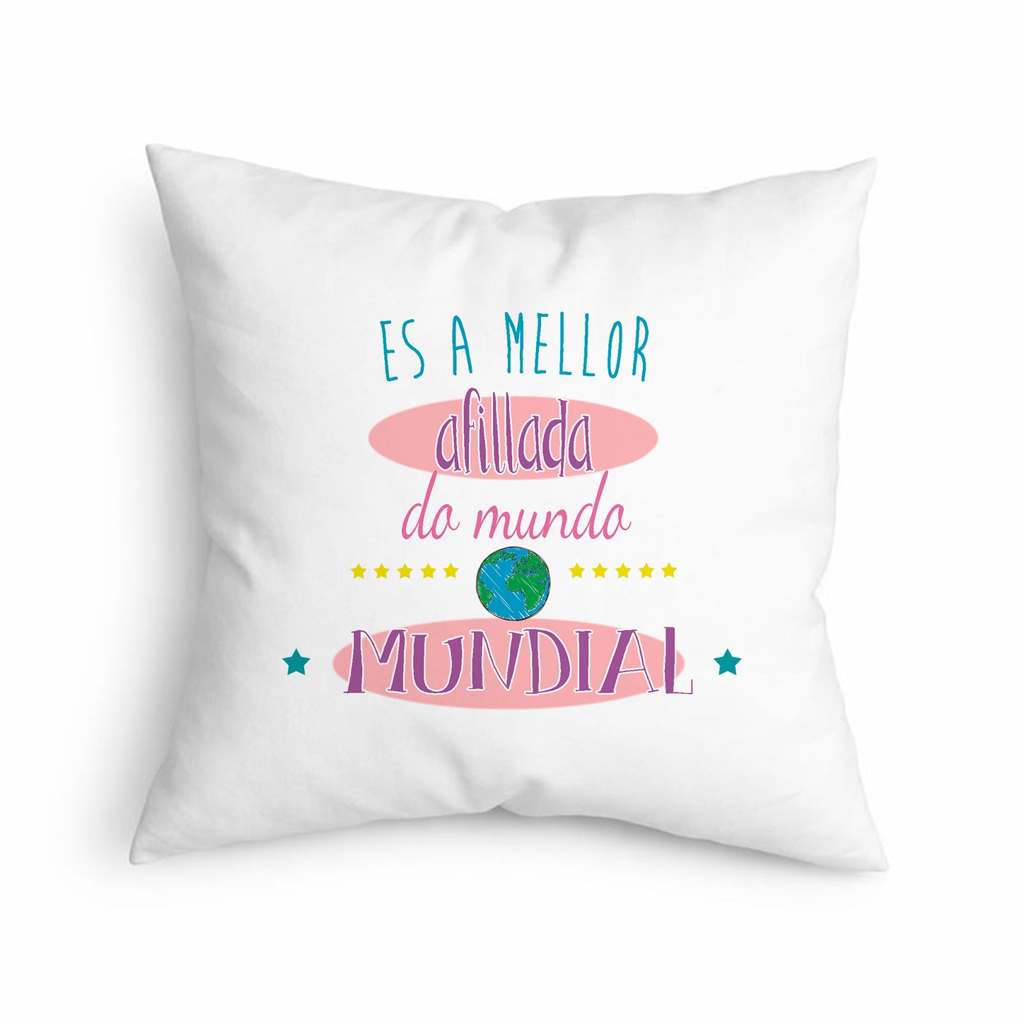 Cojín Regalo Original para Ahijada con Frase Única “A Mellor Afillada do Mundo”