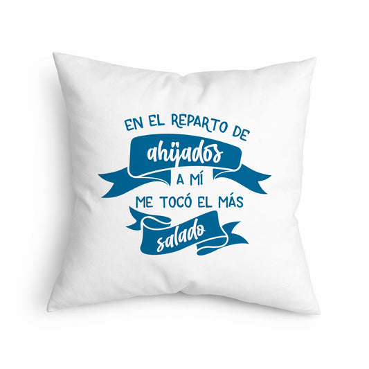 Cojín Regalo Original para Ahijado con Frase Divertida “El Más Salado”