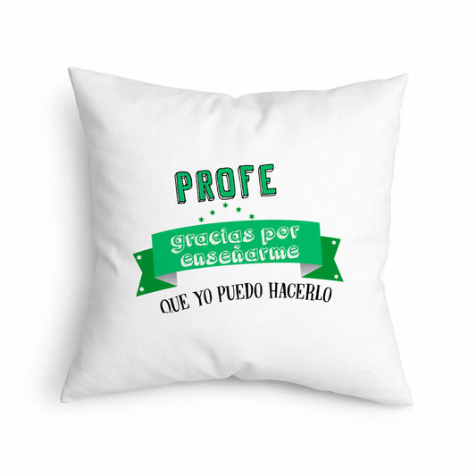 Cojín Verde para Profe – Gracias por Enseñarme que Yo Puedo Hacerlo
