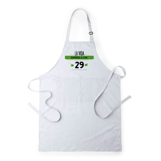 Delantal La vida empieza a los 29