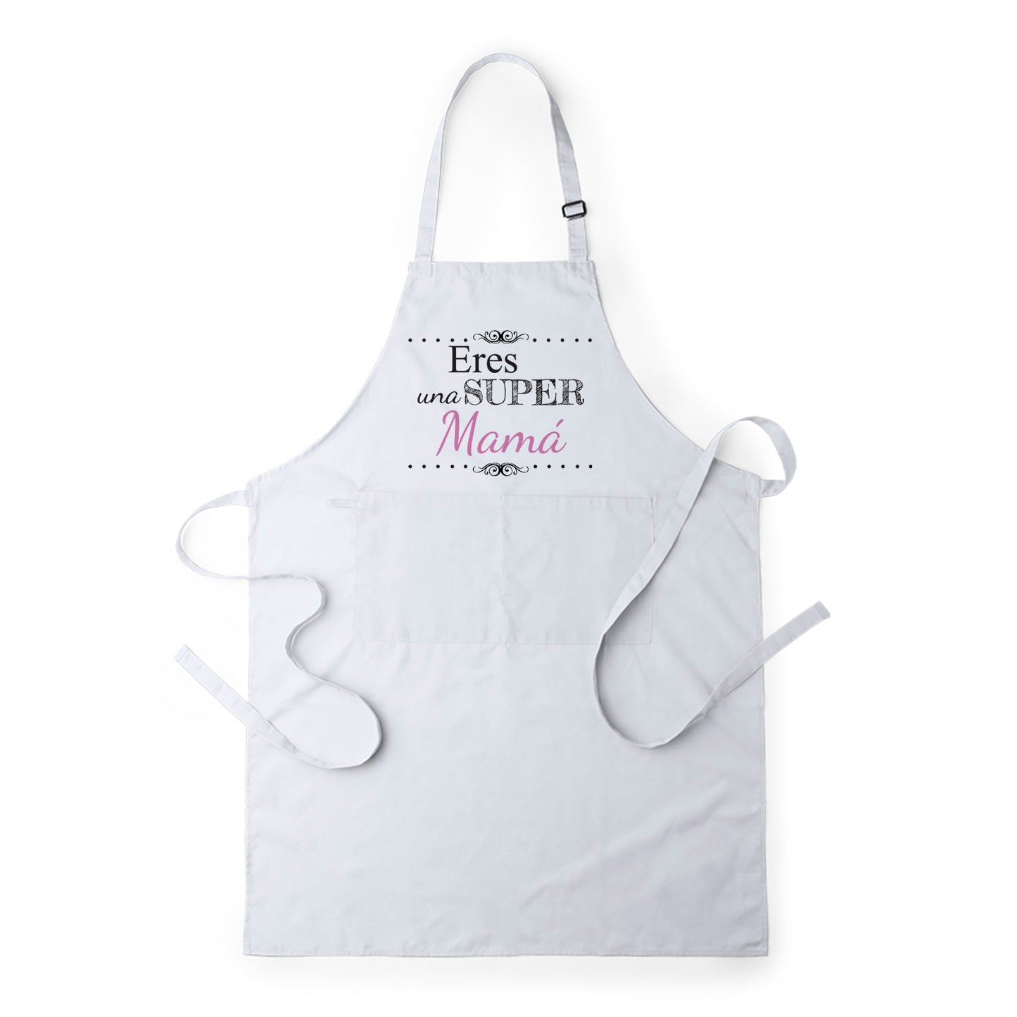 Delantal para mamá con frase Eres una súper mamá
