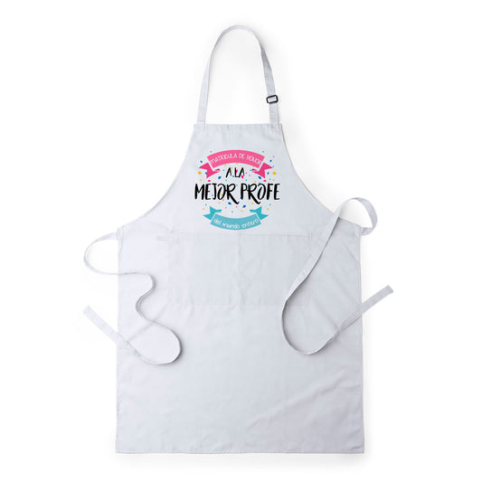 Delantal para profesora Matrícula de Honor a la mejor profe del mundo entero