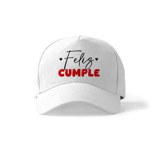 Gorra de cumpleaños con frase “Feliz Cumple”