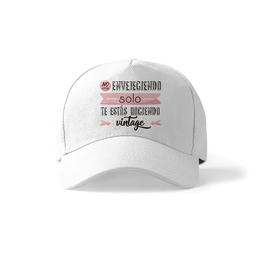 Gorra de cumpleaños con frase divertida “Te estás haciendo vintage”