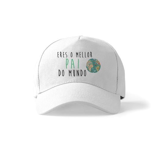 Gorra para pai con frase en gallego “Eres o mellor pai do mundo”